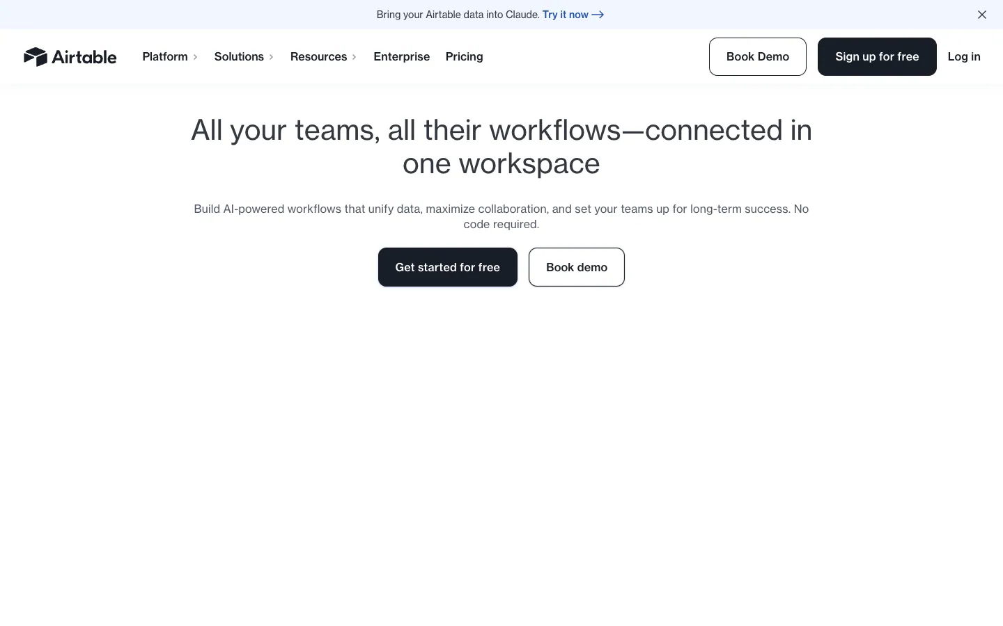 Airtable official website, captured 2026-07-28