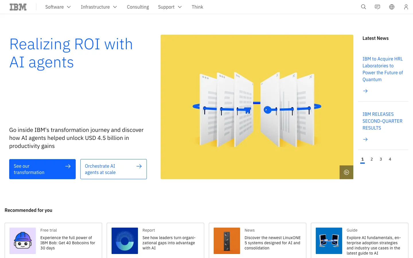 IBM official website, captured 2026-07-28