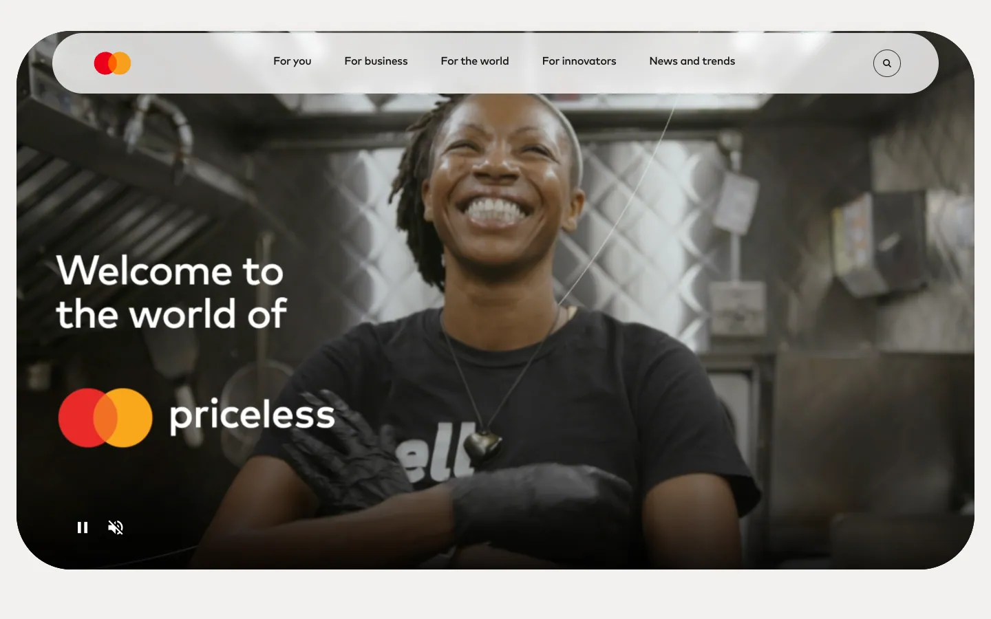 Mastercard official website, captured 2026-07-28