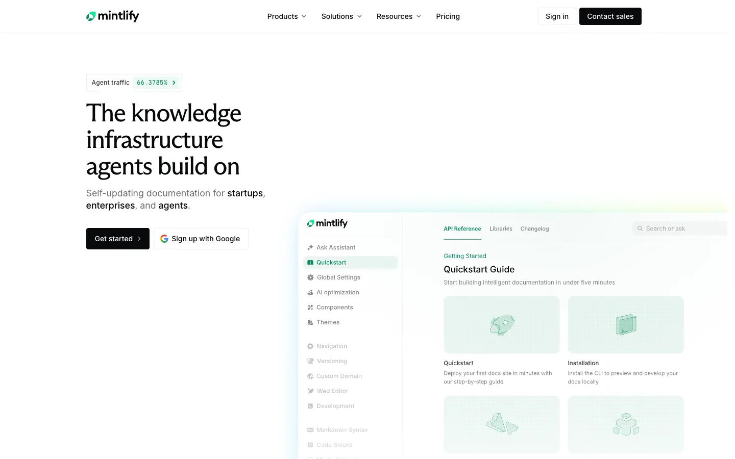 Mintlify official website, captured 2026-07-28