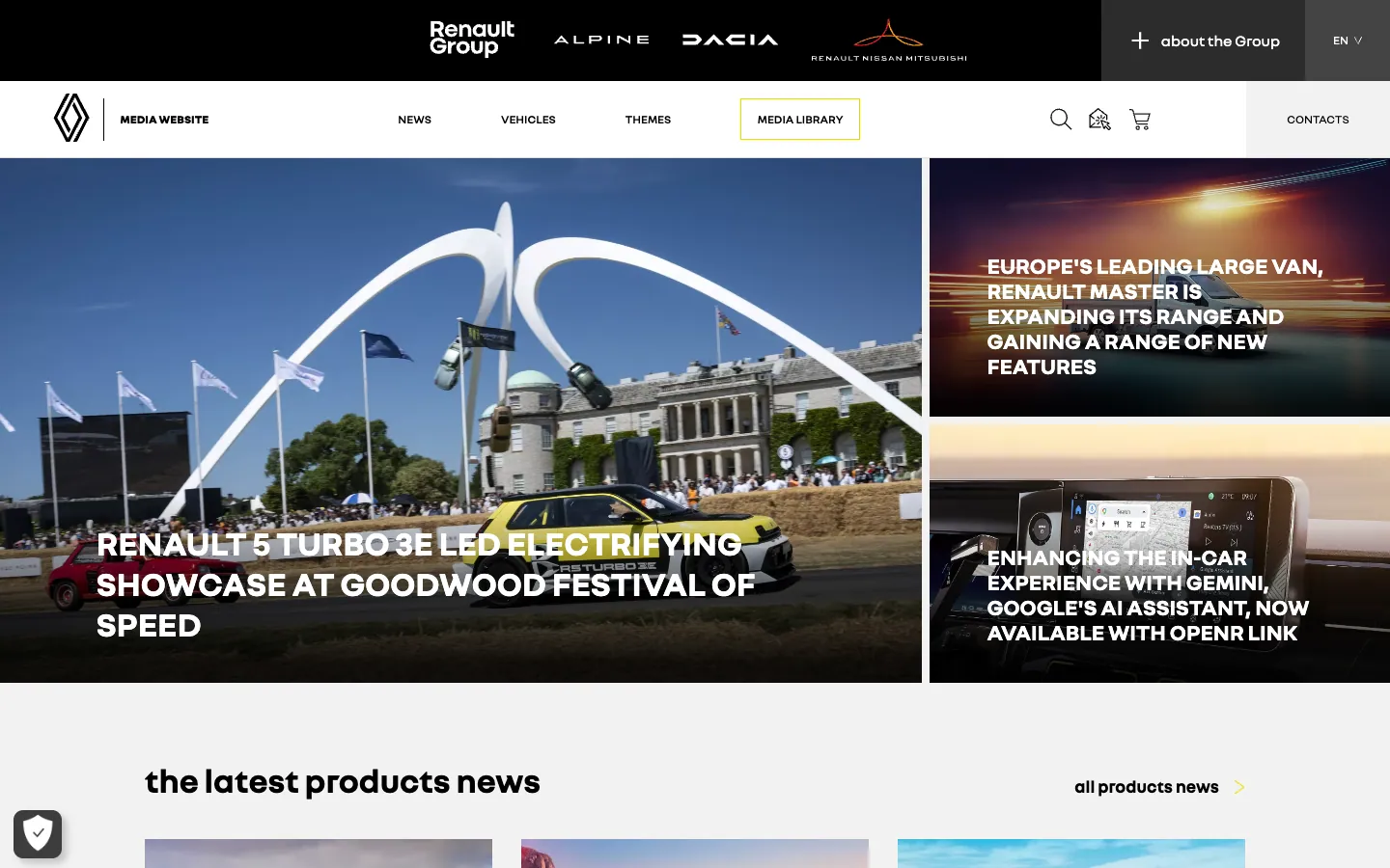 Renault official website, captured 2026-07-28