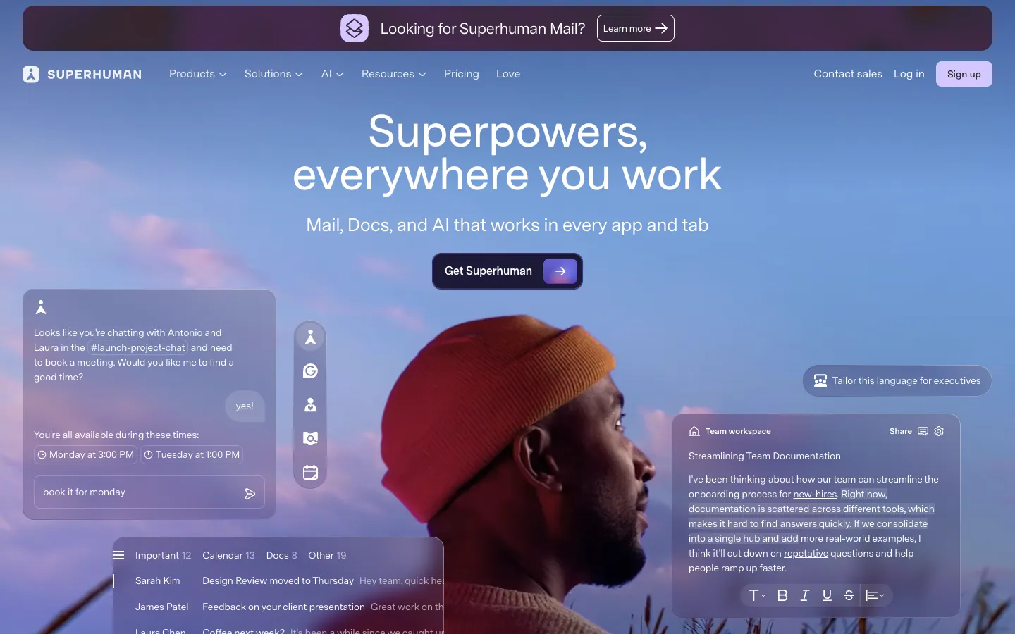 Superhuman official website, captured 2026-07-28