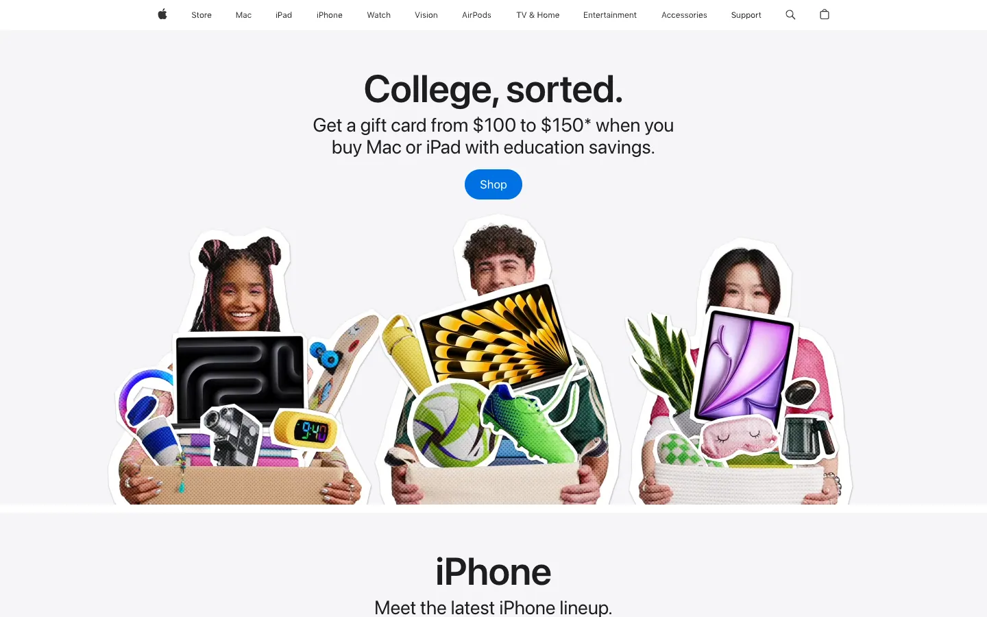 Apple official website, captured 2026-07-28