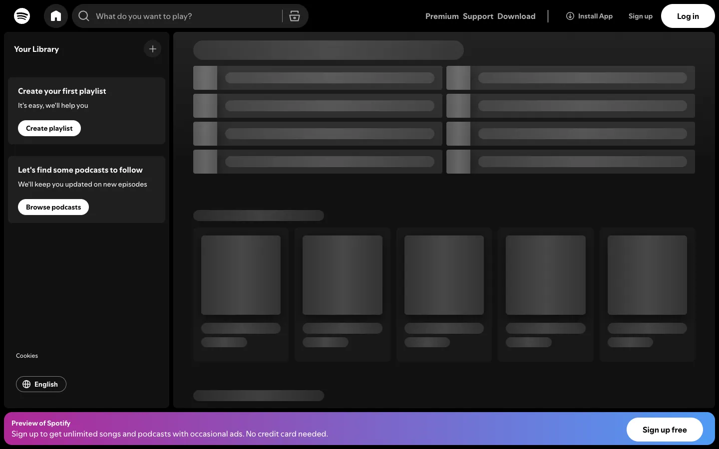 Spotify official website, captured 2026-07-28